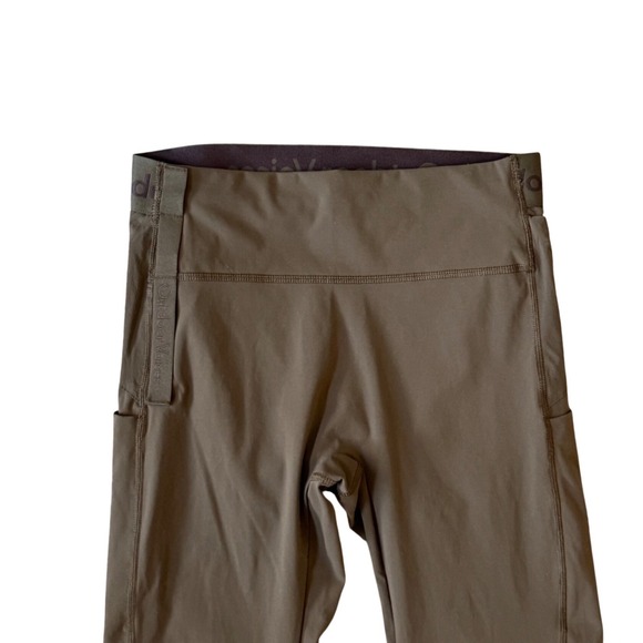 Outdoor Voices TechSweat Utility Leggings Olive / Brown Size M - Picture 3 of 6